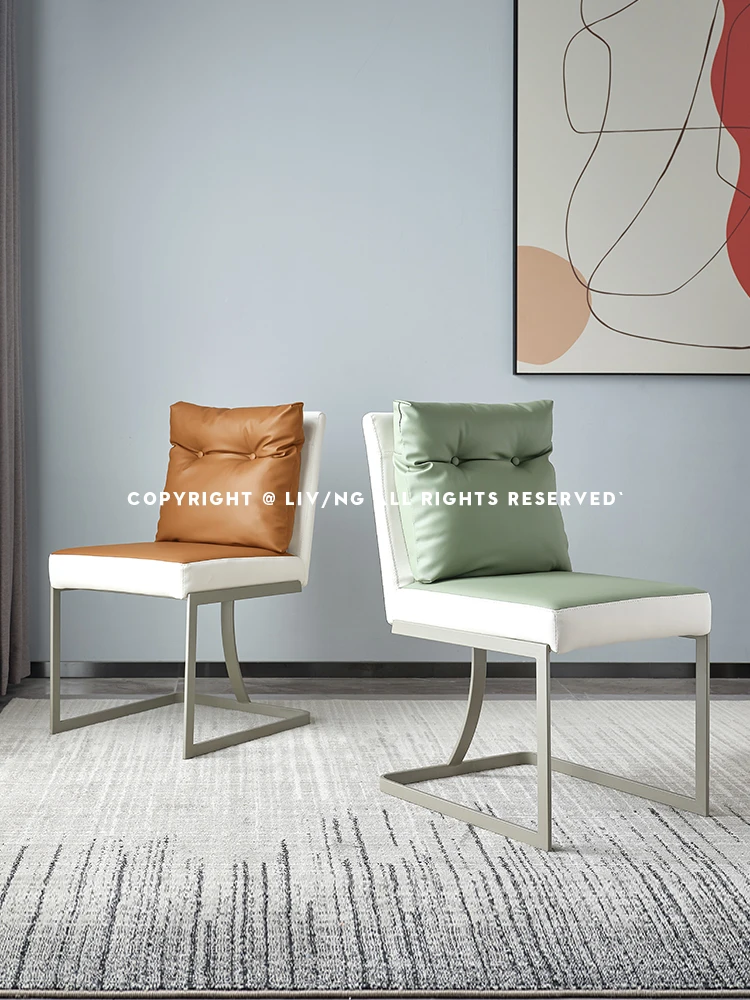 Минималистичный домашний коричневый стул со спинкой YY простой современный