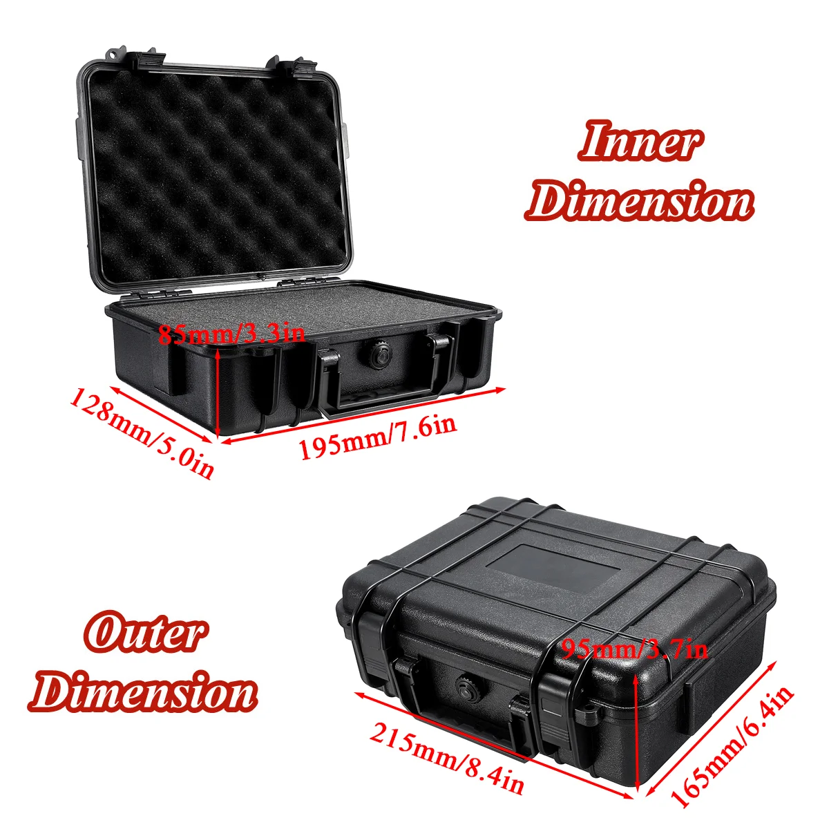 

7 Sizes Hard Carry Case Bag Tool Kits with Sponge Waterproof Storage Box Camera Safety Protector Organizer Hardware Tool box