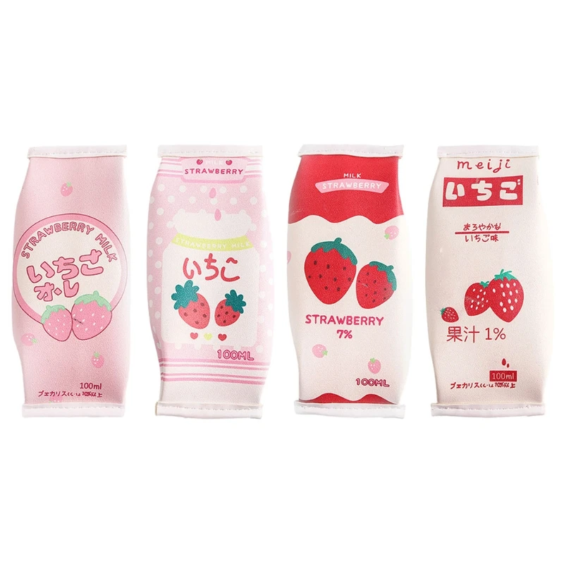 

Красивый Карандаш Чехол с молочной картонной формой для путешествий, косметика, канцелярские принадлежности, маленькое ремесло