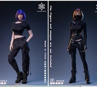 3stoys 3s003 3s004 16 female soldier clothes street cool girlshadow series black top trousers suit model fit 12 action figure