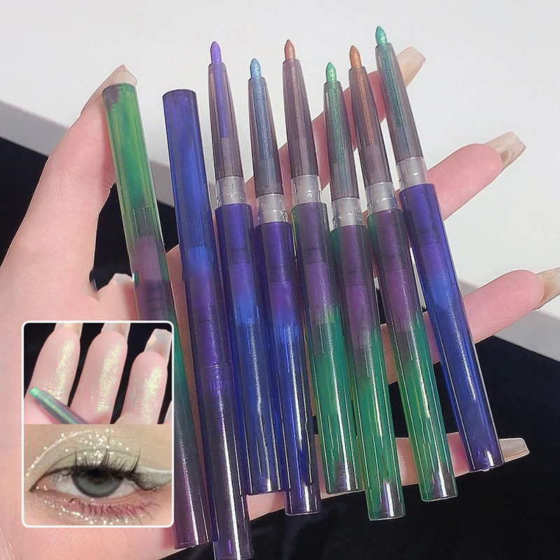 

1PC Shiny Eyeliner Pencil Green Gold Purple Glitter Eye Shadow Lying Silkworm Pen Waterproof Beauty Cosmetics Women Makeup