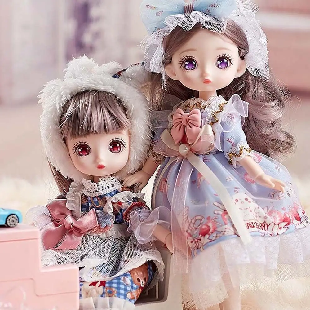 

Fashion Clothes Cute Expression Baby Fashion Doll 1/12 BJD Doll Princess Doll Toy Pocket Joint Doll Figure Action Toys