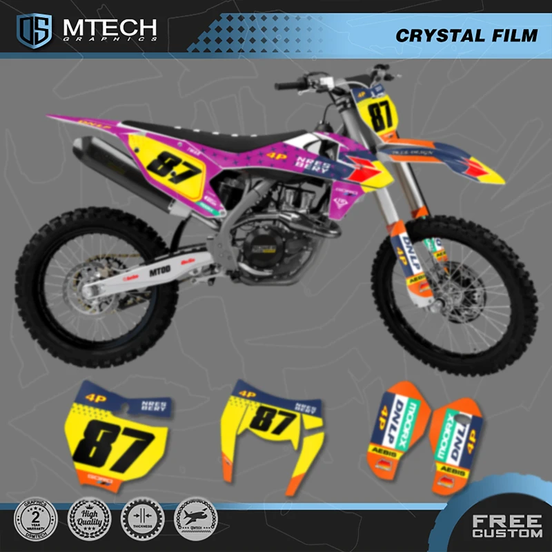 Комплект графических наклеек DSMTECH для KTM 125 250 350 450 500 SX SXF XC XCF 2016 2017 2018 EXC EXCF XCW 2019 005