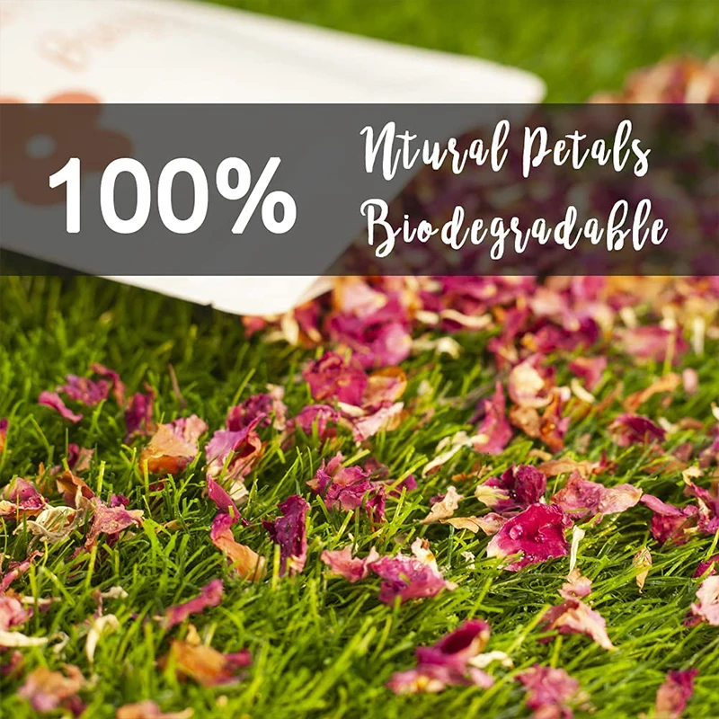 natural wedding confetti 10 50 packs dried flowers color rose petals sprinkle flower pop for wedding party biodegradable decor free global shipping