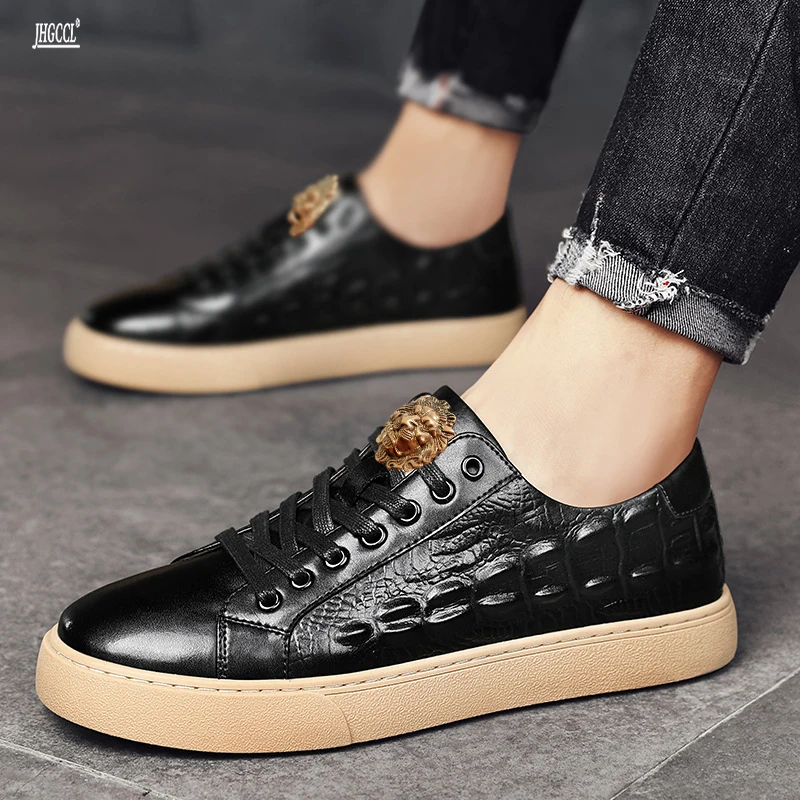 Туфли мужские на шнуровке низкий верх повседневная обувь для скейтборда в