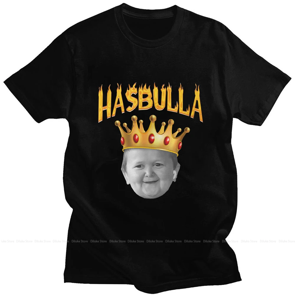 

Hasbulla Fighting Meme Mini Khabib Blogger 2022 Popular New Products Print Summer Short Sleeve Loose Casual Men T-Shirt Simple