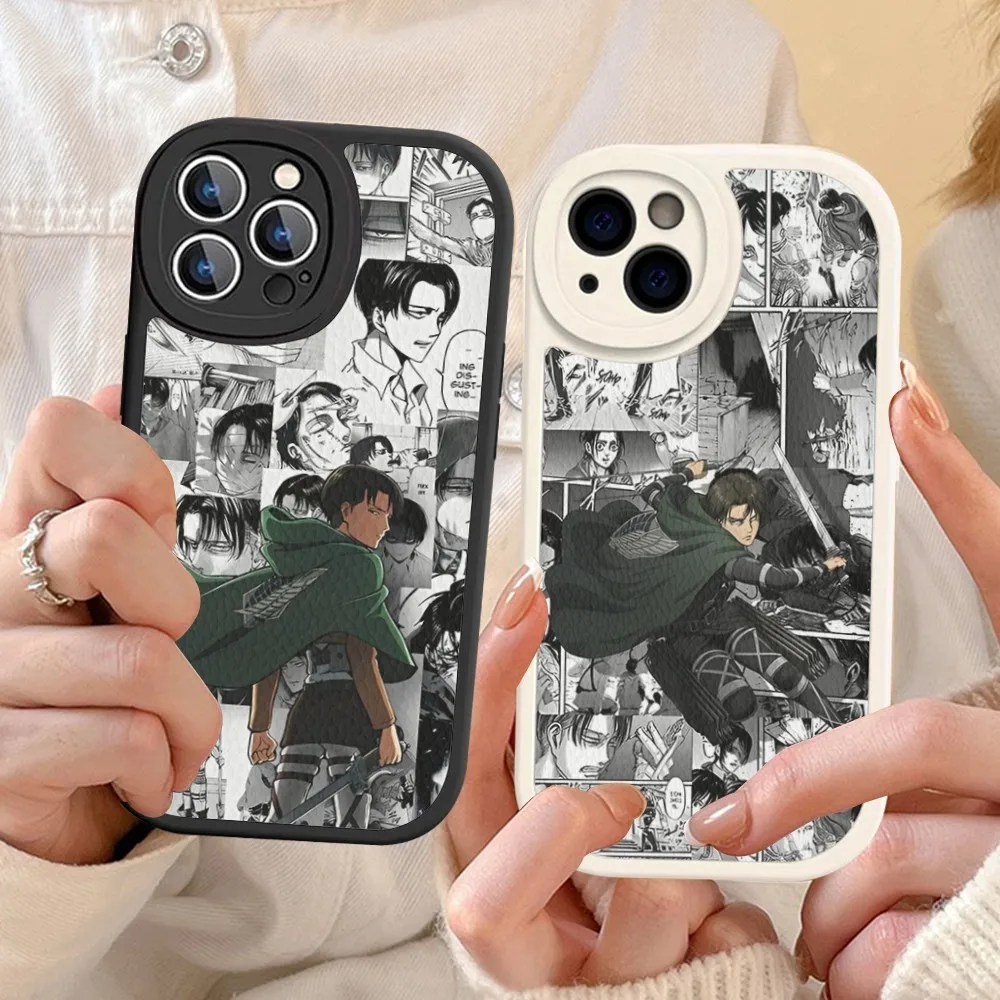 

Anime A-Attack-On T-Titan Levi Ackerman Phone Case Hard Leather For iPhone 14 13 12 Mini 11 14 Pro Max Xs X Xr 7 8 Plus Fundas