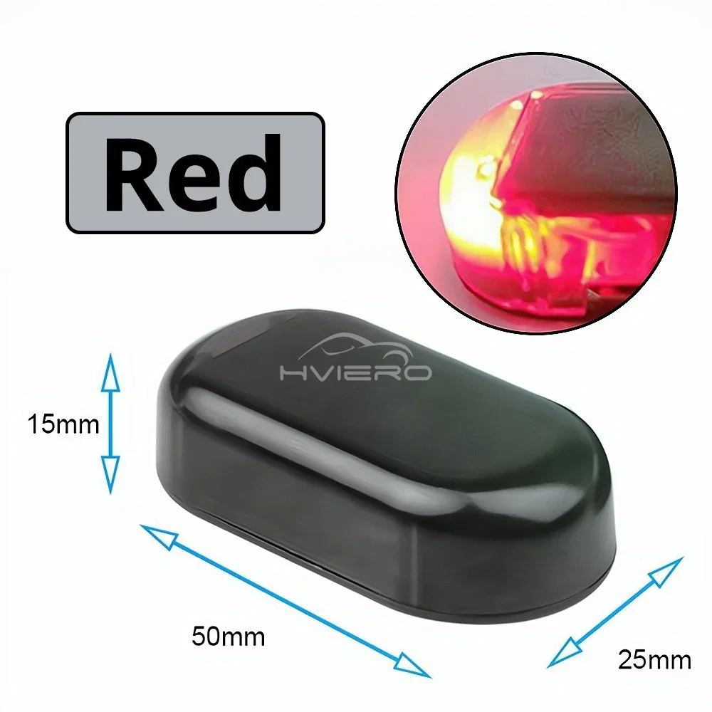 Автомобильный светодиодный светильник безопасности на солнечной энергии, предупреждающий манекен-сигнализации, беспроводная противоугонная лампа, декоративный стробоскоп для авто и улицы