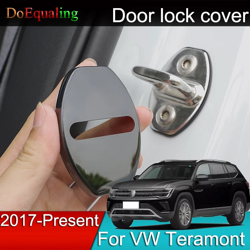 

For Volkswagen VW Teramont Atlas 2022 2021 2020 2019 2018 Car Door Lock Covers Caps Protective Case Stainless Steel Accessories