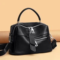 fashion trend boston crossbody luxury designer handbags womens genuine leather casual tote messenger shoulder bags for ladies