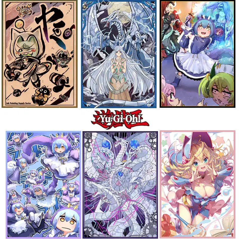 Фото 50 шт./набор Yu-Gi-Oh! Защитный чехол для карт Kisara Cyber Dragon Yummy YGO, 63x90 мм, для коллекционных карт аниме-игр, подарок №1