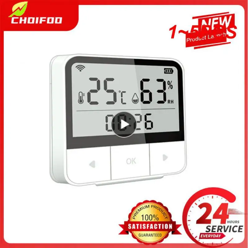 

1~5PCS Tuya Smart Temperature & Humidity Sensor For Home or Plant Growth With LCD Display WiFi high precison Hygrometer