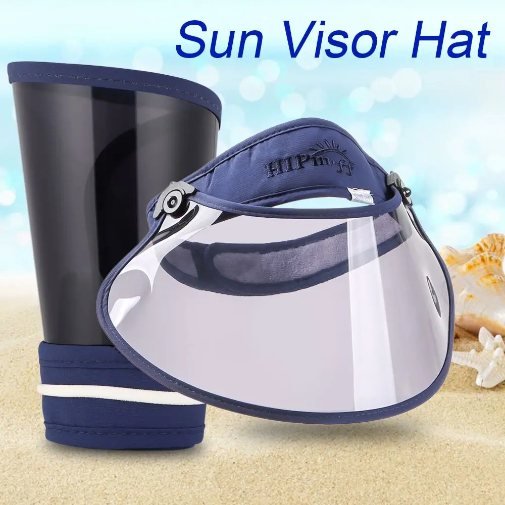 Регулируемая прозрачная детская козырьковая шляпа с защитой от УФ-лучей, гибкий летний защитный козырек на солнце.