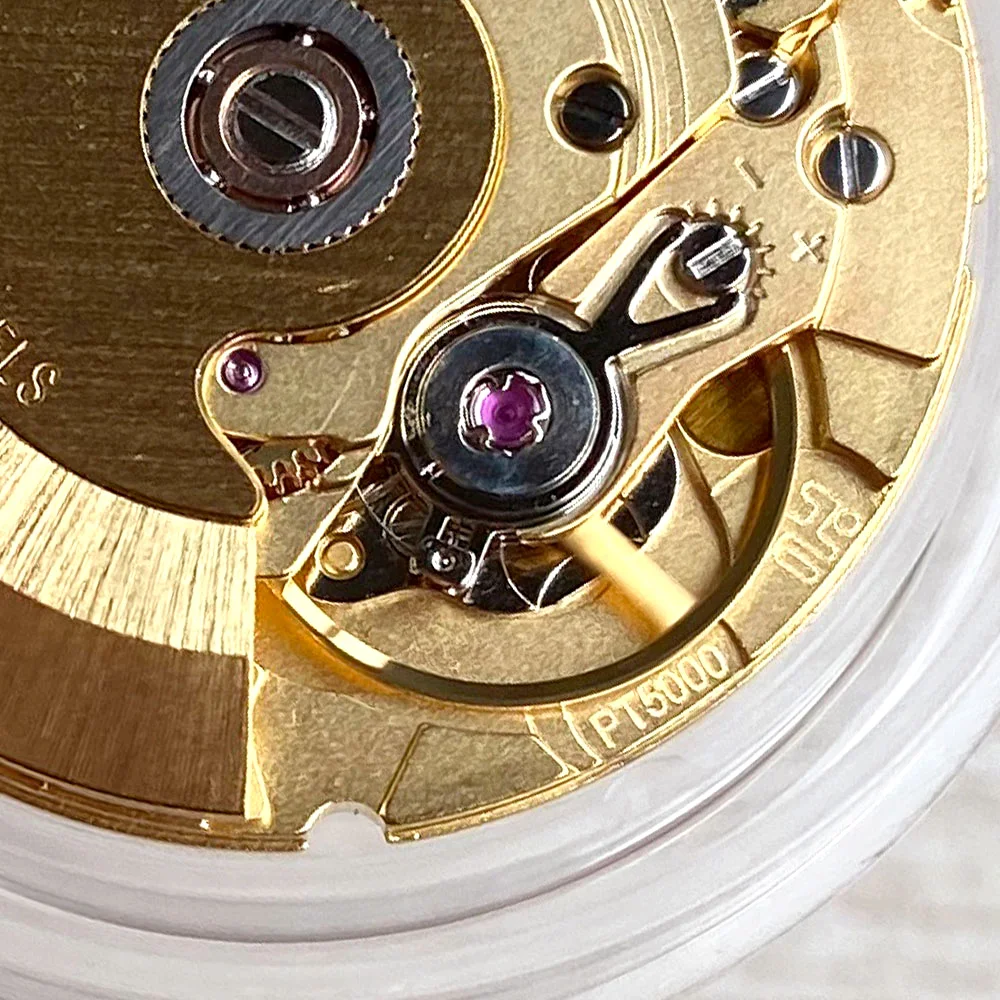 

25 Jewels Original Gold Plated PT5000 High Precision Genuine Mechanical Movement Date Wheel 28800/Hour Frequency ETA2824 Parts