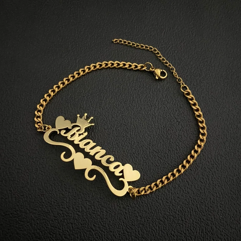 Персонализированные кубинские цепи имя браслет золото рука ссылка Pulseira Masculina на