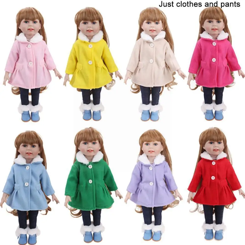 

Doll Clothes Cotton Blend Fashionable Suits Suitable For 18-inch Dolls Baby Toys Accessories Gifts For Girls S4H2