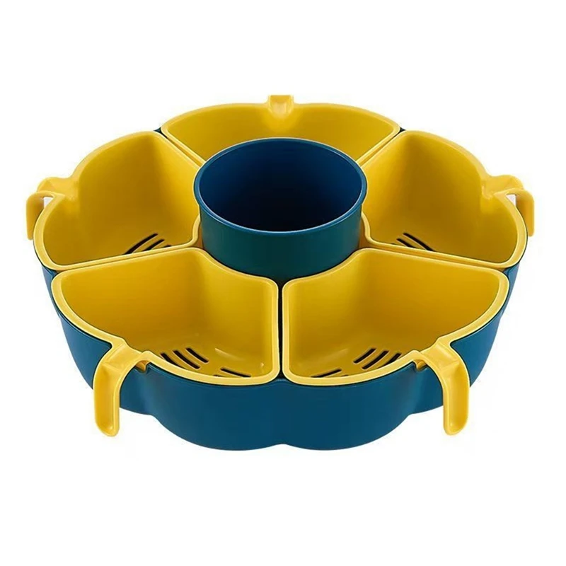 

Multifunctional Rotating Drain Basket Filter Plastic Vegetable Basket Hot Pot Storage Tray Fruit Tray Snack Tray
