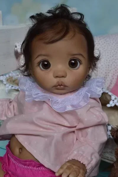 Ограниченная поставка на заказ 16 дюймов Новорожденный ребенок пека темная кожа