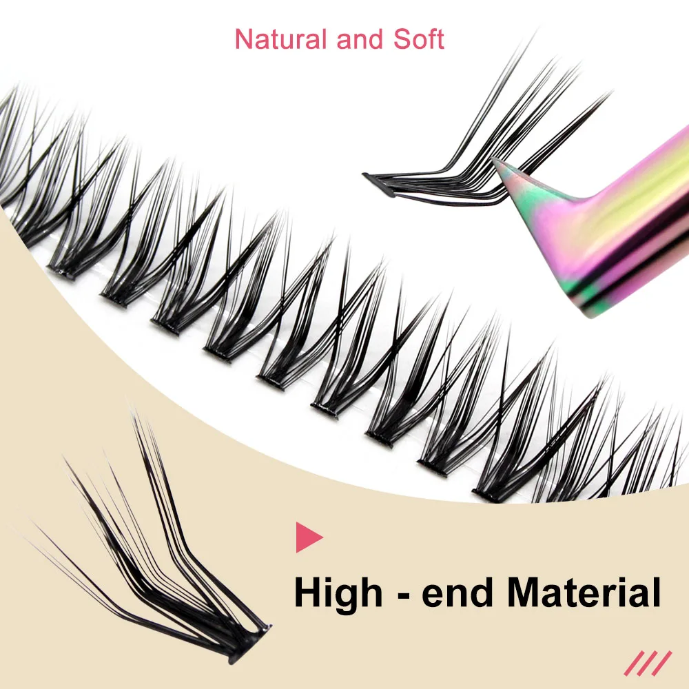 LASHURY 60 шт. L завитки лисьи глаз кошачий вид норковые ресницы пушистые натуральные накладные ресницы профессиональные инструменты для макияжа отдельные пучки (art.: 3920cb2e305be) - 3920cb2e305be