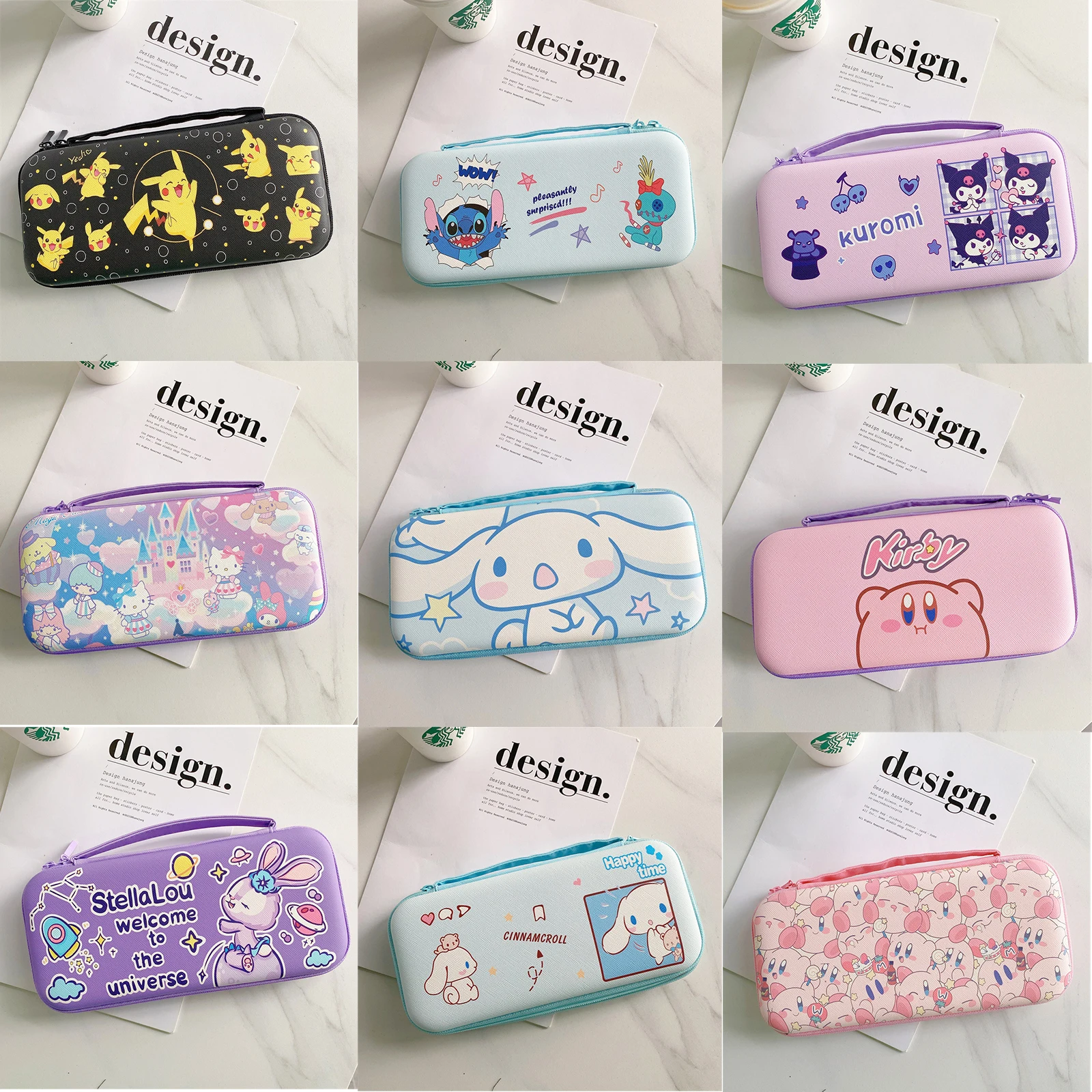 Сумка для хранения Pokemon Pikachu Hello Kitty Kuromi для Nintendo Switch/OLED защитный чехол для консоли NS/OLED игровые аксессуары