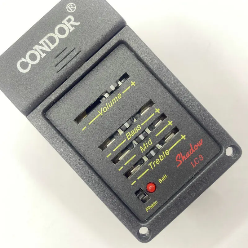 Фото Звукосниматель для электрогитары Condor Custom, оригинальный эквалайзер Shadow LC-3, 3-полосный, сделано в Китае, один комплект запасных предметов №3