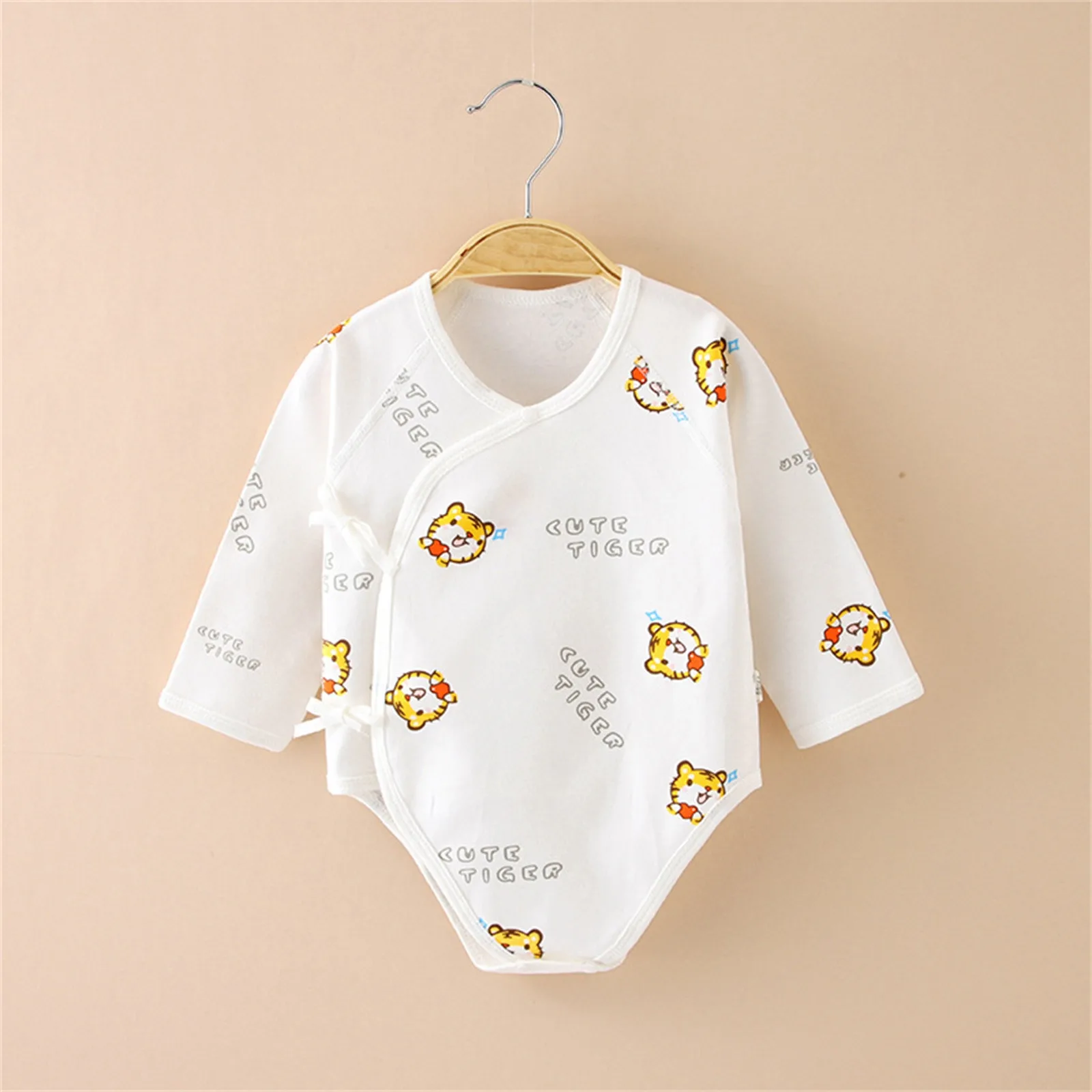 

Детский хлопковый комбинезон, с длинным рукавом, с животными