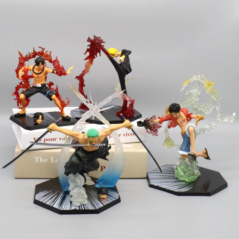 

Аниме фигурки Luffy Ace Roronoa, цельнокроеные модели, коллекция декоративных кукол для детей, рождественские подарки