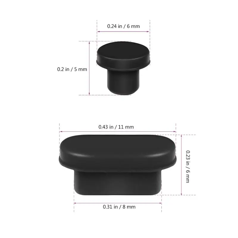 10pairs 3 5mm earphone jack type c dust plug charging port silicone cover for samsung huawei xiaomi smart phone accessories free global shipping