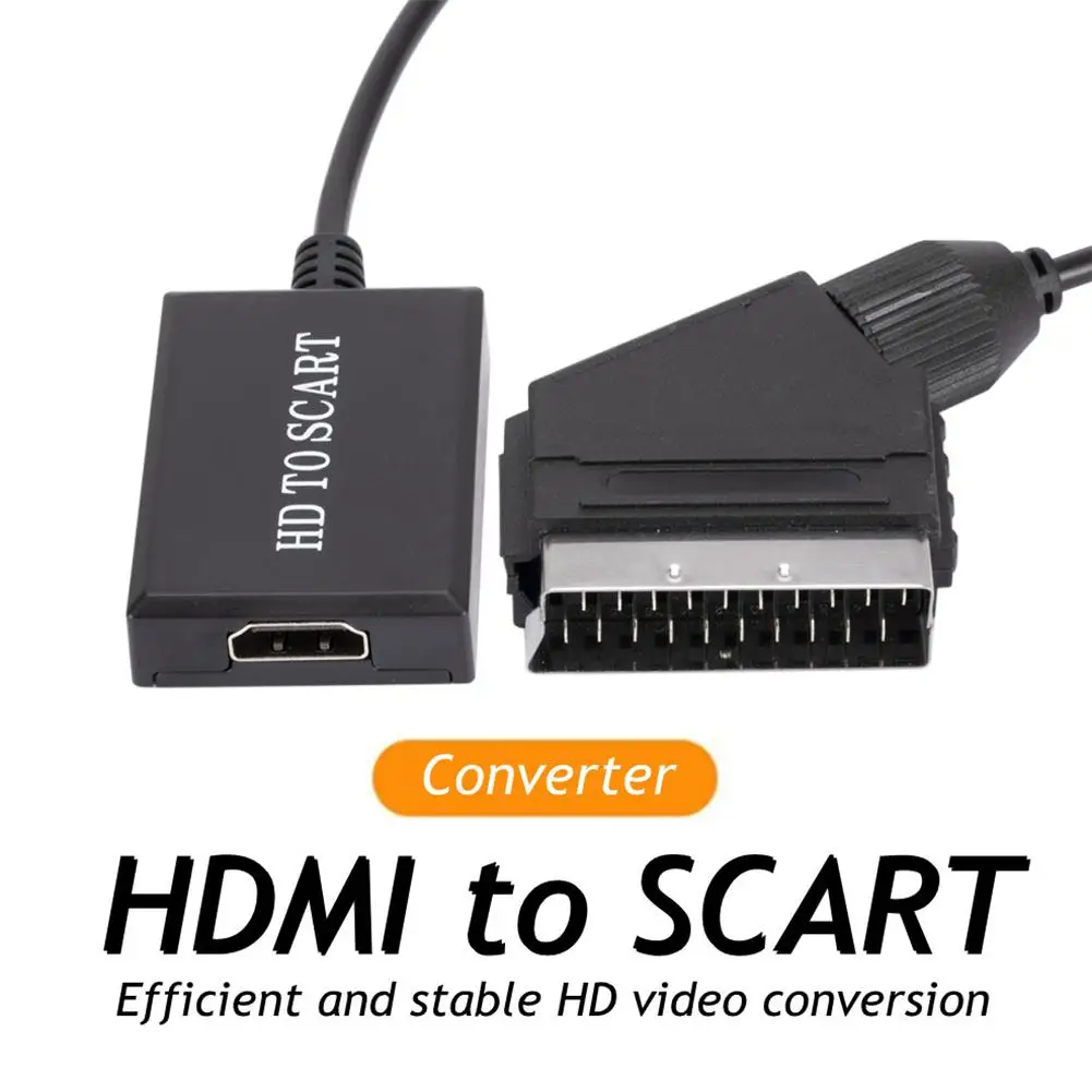 

Hd 1080p Hdmi-compatible Input To Scart Video Output Audio Converter Adapter Compatible For Crt Tv Vhs Video Recorder