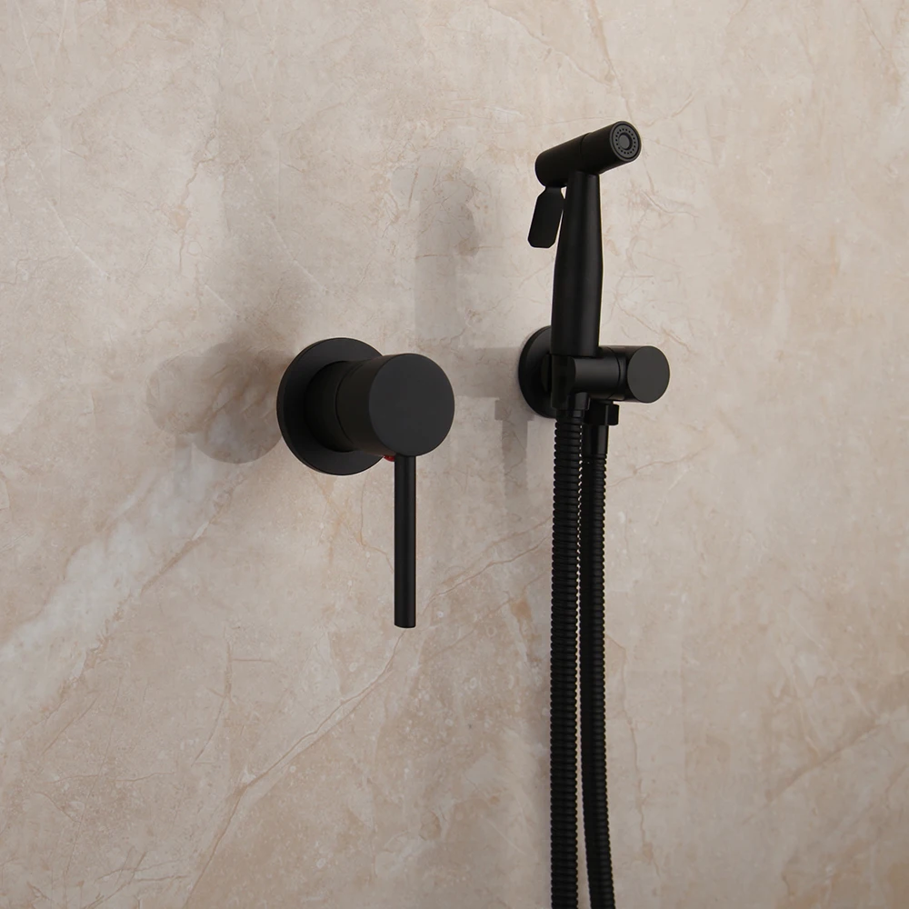 

YANKSMART Матовый черный смеситель для биде