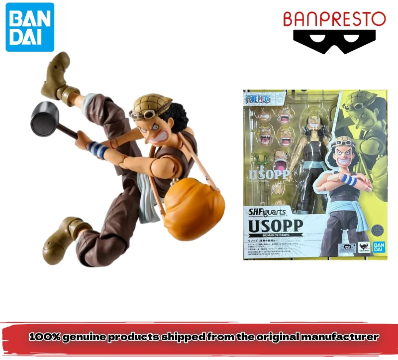 Фото 100% оригинальная фигурка Bandai, в наличии, SHF ONE PIECE Usopp USOPP Dawn's Adventure, подвижная фигурка, украшение для шасси, коллекционная. №1