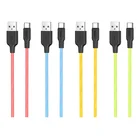 Дата-кабель USB 3 0A для Type-C Hoco X21 Plus Fluorescent силикон 1м