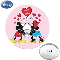 disney mickey love minnie mouse single sided flat pocket mirror compact portable makeup travel purse mirrors ultra thin dsy69