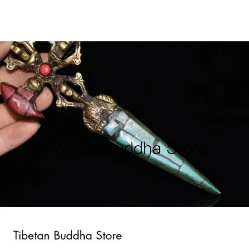 Чистая медь Xizang инкрустированная бирюзовыми драгоценными камнями