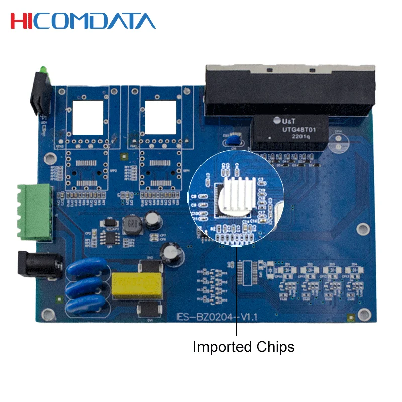 Ethernet-коммутатор HICOMDATA печатная плата промышленная сеть 4 Rj45 2 Sfp коммутатор