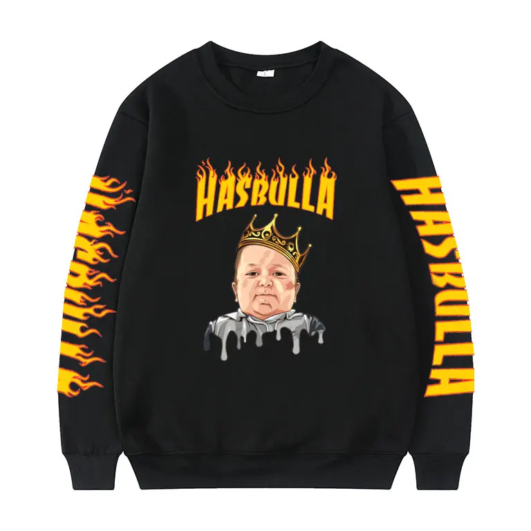

Classic Funny Hasbulla Fighting Meme Sweatshirt Mini Khabib Blogger Crewneck Men Women High Quality Graphics Print Sweatshirts