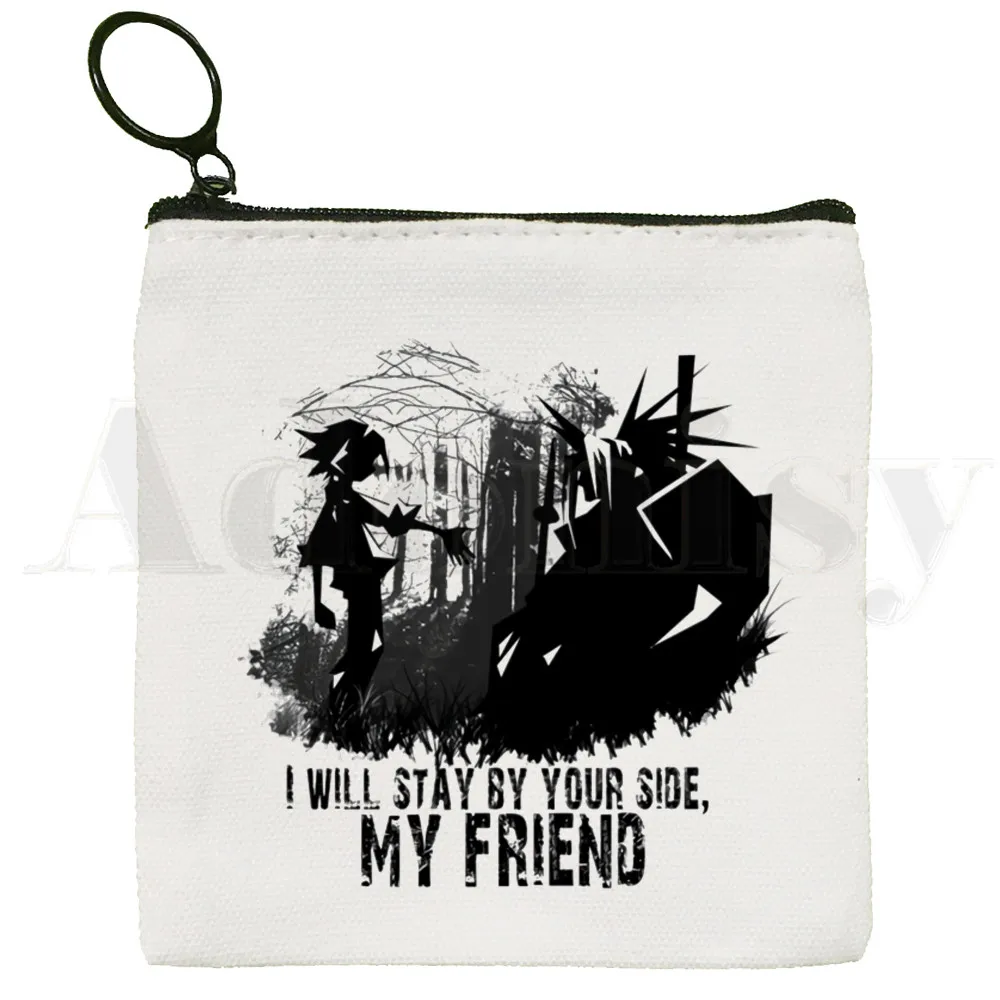 Anime Shaman King Yoh Asakura Amidamaru 90s Cute Coin Purse Illustration Key Case Simple Small Cloth Bag New Creative Coin Purse