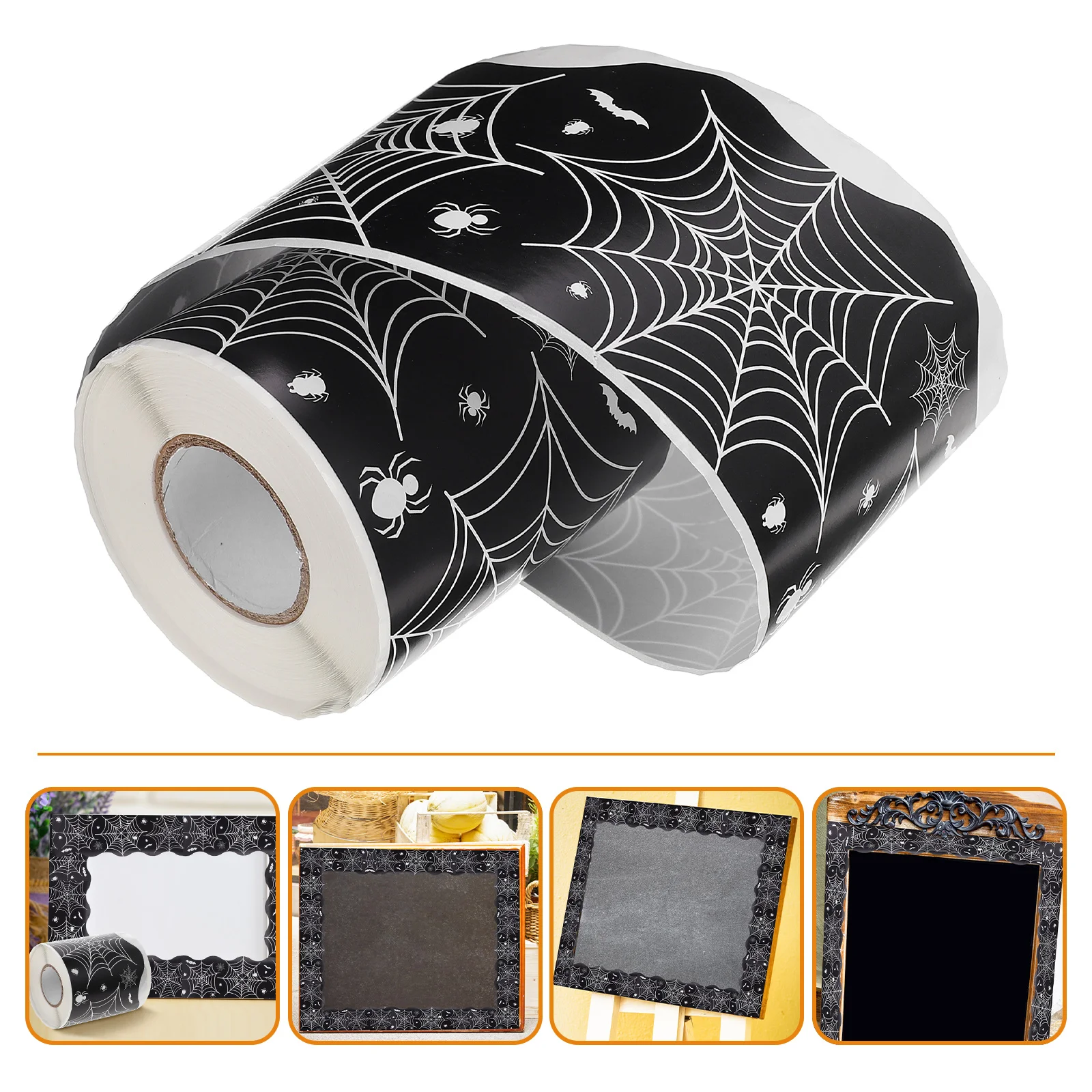 

Bulletin Board Border Bordersclassroom Trim Decor Holiday Sticker Spider Web Blackboard Chalkboard Decal Rolled Clings Window