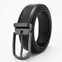 quality business casual mens pin buckle belt fashion youth men lychee pattern luxury trend design new pure cowhide simple belt