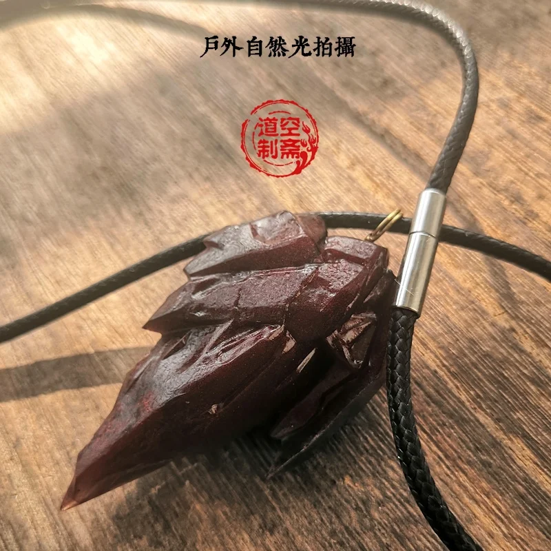 Новое ожерелье с подвеской из черного камня для косплея