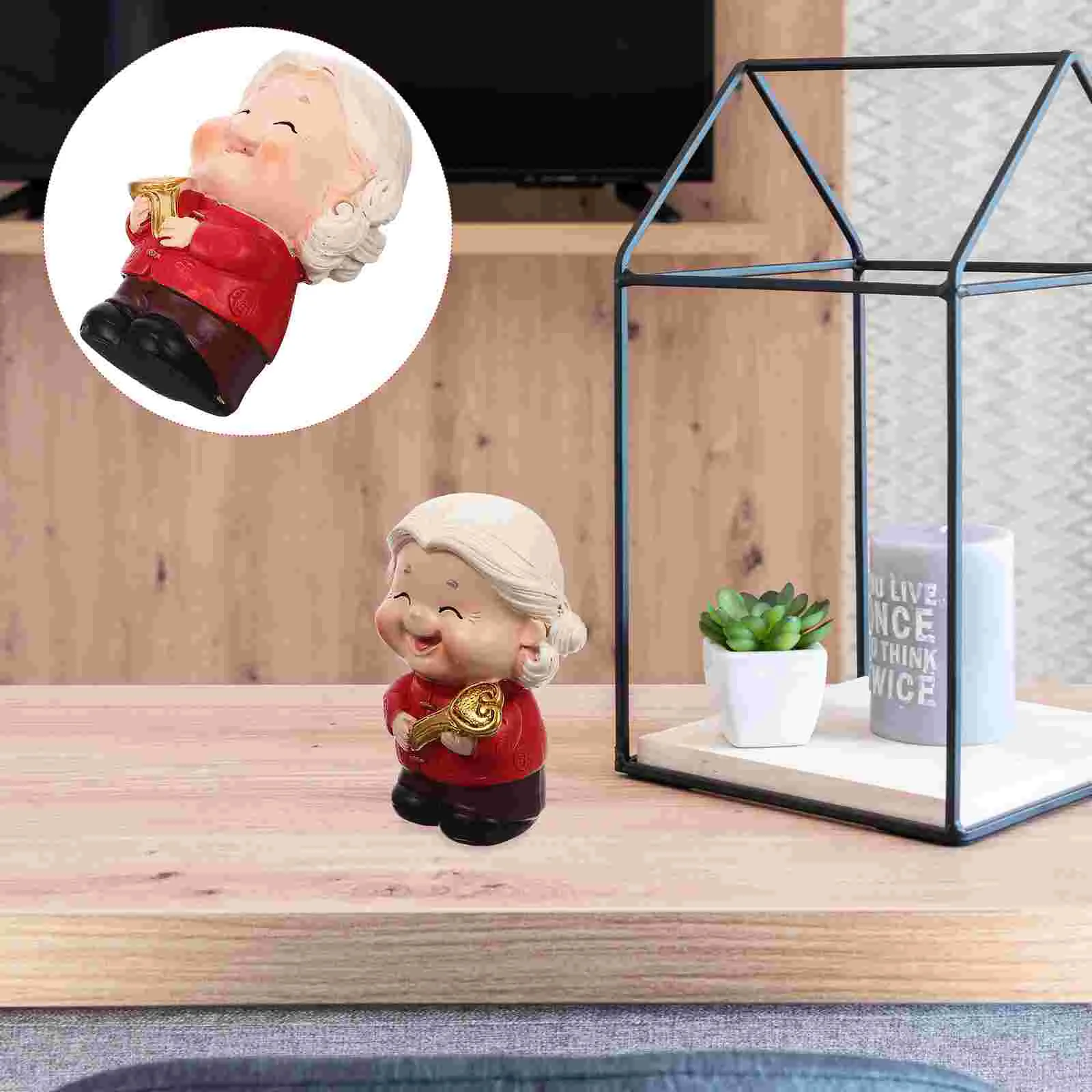 

Couple Figurine Statue Wedding Figurines Elderly Cake Anniversary Grandparents Chinese Sculpture Husband Miniature Wife Birthday