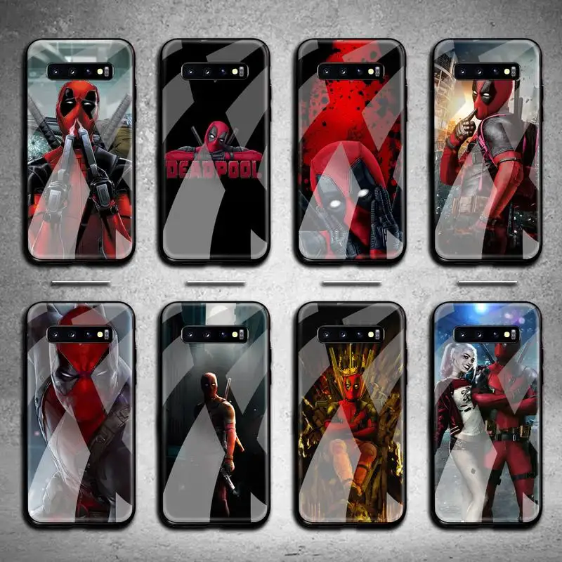 

Bandai Marvel Superhero Deadpool Phone Case Tempered Glass For Samsung S20 Plus S7 S8 S9 S10 Note 8 9 10 Plus