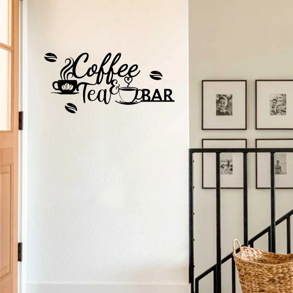 Элегантный Дизайн С Металлическими Кофейными Зернами Настенное Искусство Для