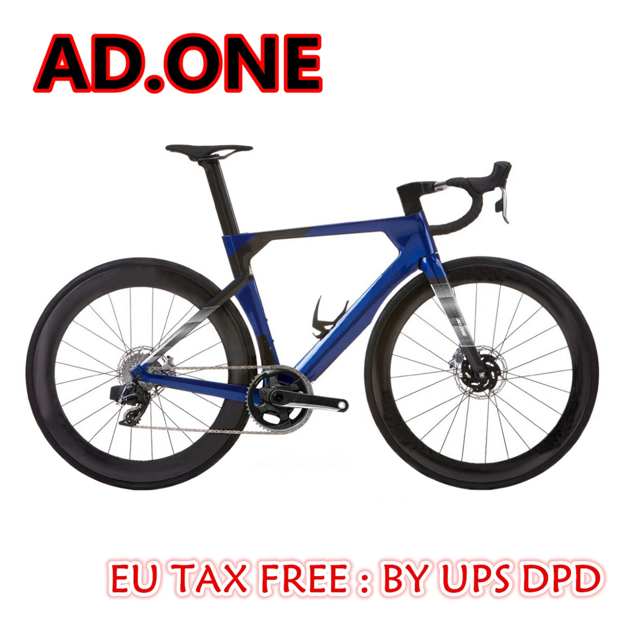 Dark Blue AD.ONE Disc Complete Bicycle Carbon Road Bike with 105 R7020 ULTEGRA R8020 Groupset 50mm Disk Wheels