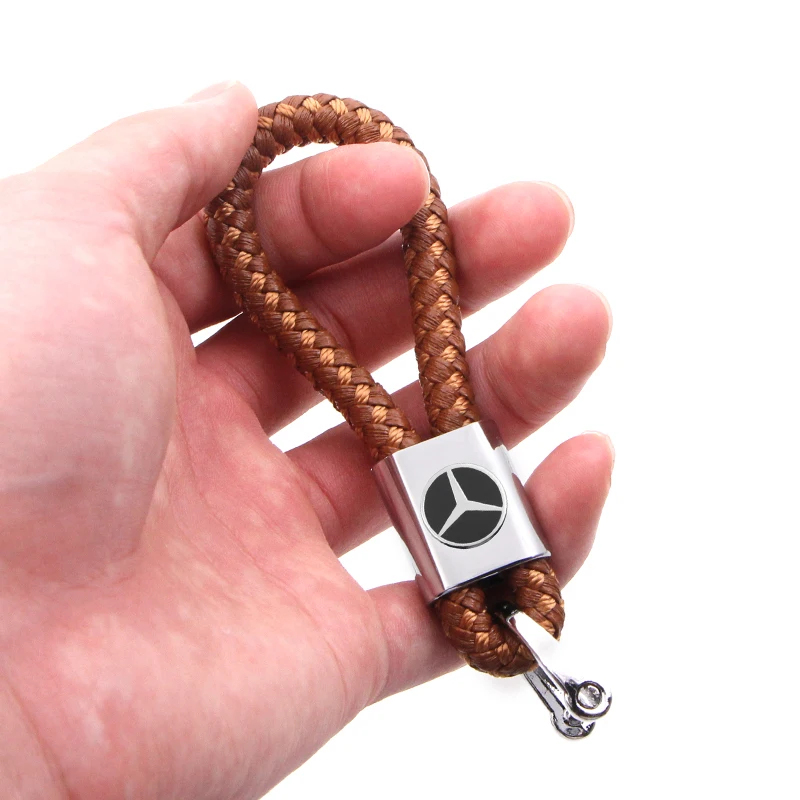 1 шт. металлический плетеный веревочный автомобильный брелок для ключей
