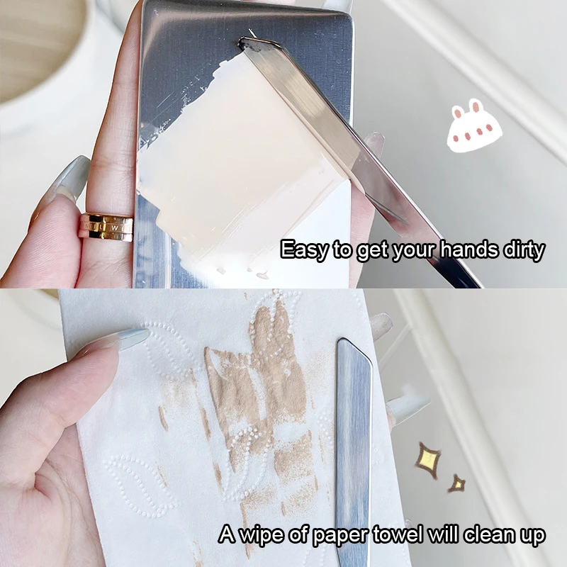 5 Шт. Палитра Для Смешивания Кистей Макияжа Лоток Цветов Нержавеющая Сталь