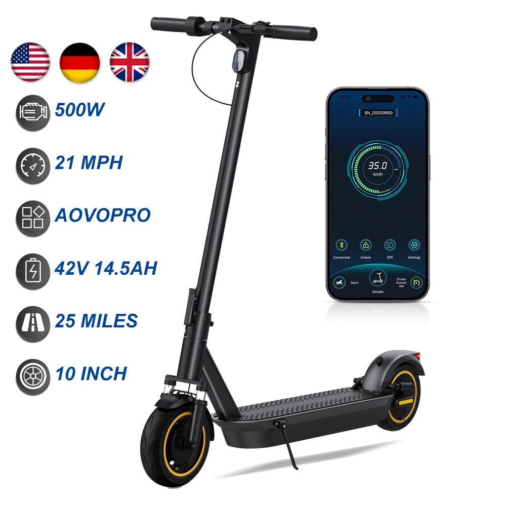 

Электрический скутер AOVOPRO ESMAX, 500 Вт, 40 км/ч