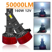 2pcs led lights h7 led headlights 50000lm 160w bulb headlight kits for h1 h3 h4 h8 h9 h11 h13 h27 9005 hb3 9006 hb4 9004 9007