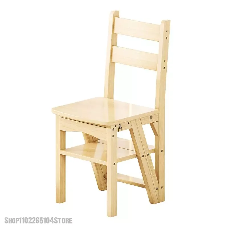 

Step Stool For Home Multifunctional Folding And Turning Two-use Three-step Step Stool Indoor Thickened Climbing Stair Chair