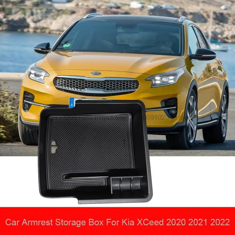 

Фотоэлемент для Kia XCeed 2019 2020 2021 2022, центральный контрольный контейнер, органайзер для хранения и поддержания порядка, автомобильная консоль